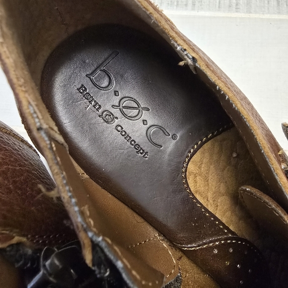 {8.5} B.O.C. Shootie Boot Double Monk Buckle Strap Brown Women's - Picture 7 of 16